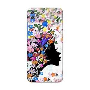 printfidaa floral hairstyle girl printed designer hard back case for honor 8x jsn-l11 jsn-l21 jsn-l22 jsn-l23 back cover -h8 vkm2027