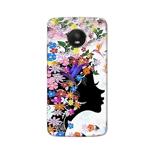 printfidaa floral hairstyle girl printed designer hard back case for motorola moto e4 plus xt1770 xt1773 motorola moto e plus 4th gen back cover -h8 vkm2027