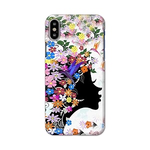 printfidaa floral hairstyle girl printed designer hard back case for apple iphone xiphone 10  iphone teniphone xs back cover -h8 vkm2027