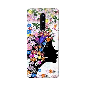 printfidaa floral hairstyle girl printed designer hard back case for oneplus 8 65534 back cover -h8 vkm2027