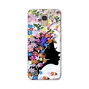 printfidaa floral hairstyle girl printed designer hard back case for samsung galaxy j6 2018 5634  samsung on 6 2018 j600f  ds back cover -h8 vkm2027