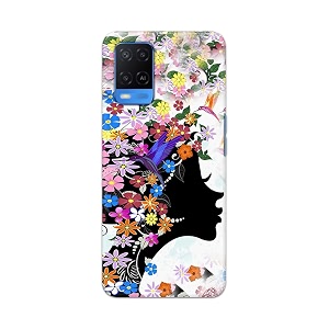 printfidaa floral hairstyle girl printed designer hard back case for oppo a54 back cover -h8 vkm2027