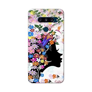printfidaa floral hairstyle girl printed designer hard back case for lg v40 thinq v405qa7 v405ua v405tab v405ua0 back cover -h8 vkm2027