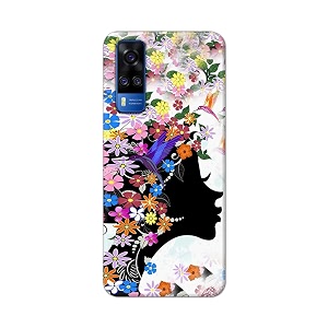 printfidaa floral hairstyle girl printed designer hard back case for vivo y51  vivo y51a  vivo y31 back cover -h8 vkm2027