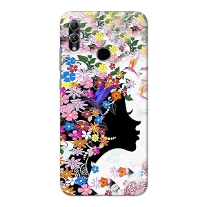 printfidaa floral hairstyle girl printed designer hard back case for huawei p smart 2019  honor 10 lite pot-lx1  pot-lx1af back cover -h8 vkm2027