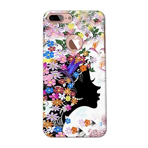 printfidaa floral hairstyle girl printed designer hard back case for iphone 7 plus logo 5534  iphone 8 plus logo 5534 a1784 a1661 back cover -h8 vkm2027