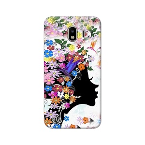printfidaa floral hairstyle girl printed designer hard back case for samsung galaxy j4 j400fds j400gds back cover -h8 vkm2027