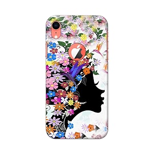 printfidaa floral hairstyle girl printed designer hard back case for apple iphone xr logo 6134 a2105 a1984 a2107 a2108 back cover -h8 vkm2027
