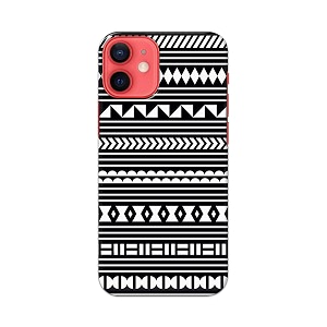 printfidaa geometric tribal pattern printed designer hard back case for apple iphone 12  iphone 12 pro 6134 a2403 a2172 a2402 a2407 back cover -h8 vkm2030