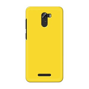 printfidaa plain yellow printed designer hard back case for gionee a1 lite back cover -h8 vkm2021