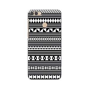 printfidaa geometric tribal pattern printed designer hard back case for huawei y9 2018 back cover -h8 vkm2030