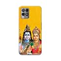 PRINTFIDAA God Shiva Parvati Yellow Background Printed