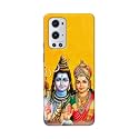 PRINTFIDAA God Shiva Parvati Yellow Background Printed