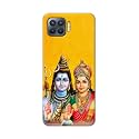 PRINTFIDAA God Shiva Parvati Yellow Background Printed