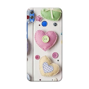 PRINTFIDAA Heart Shape Hard Back Cover for