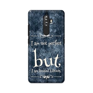 printfidaa i am not perfect but i am limited edition printed designer hard back case for lenovo k8 plus 5234 back cover -h8 vkm2025