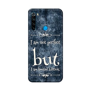 printfidaa i am not perfect but i am limited edition printed designer hard back case for redmi note 8 6334 back cover -h8 vkm2025