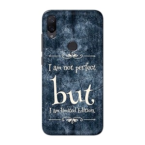 printfidaa i am not perfect but i am limited edition printed designer hard back case for mi play back cover -h8 vkm2025
