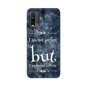 printfidaa i am not perfect but i am limited edition printed designer hard back case for redmi 9 power back cover -h8 vkm2025