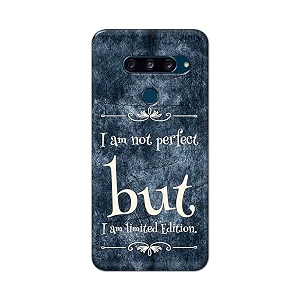 printfidaa i am not perfect but i am limited edition printed designer hard back case for lg v40 thinq v405qa7 v405ua v405tab v405ua0 back cover -h8 vkm2025