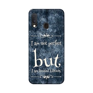 printfidaa i am not perfect but i am limited edition printed designer hard back case for samsung galaxy a20e sm-a202fds back cover -h8 vkm2025