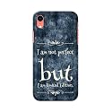 PRINTFIDAA I Am Not Perfect But I Am Limited Edition Printed Designer Hard Back Case for Apple iPhone XR (6.1"), A2105, A1984, A2107, A2108 Back Cover -(H8) VKM2025
