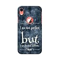 PRINTFIDAA I Am Not Perfect But I Am Limited Edition Printed Designer Hard Back Case for Apple iPhone XR Logo (6.1"), A2105, A1984, A2107, A2108 Back Cover -(H8) VKM2025