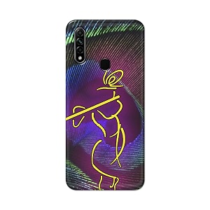 PRINTFIDAA Lord Krishna On Peacock Feather Hard