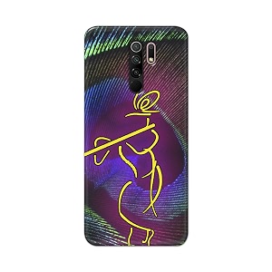 PRINTFIDAA Lord Krishna On Peacock Feather Hard