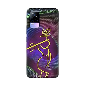 PRINTFIDAA Lord Krishna On Peacock Feather Hard