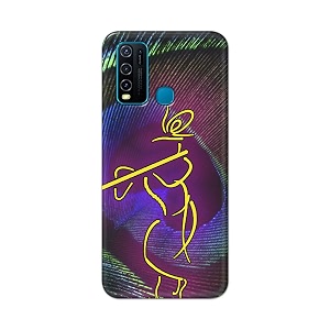 PRINTFIDAA Lord Krishna On Peacock Feather Hard