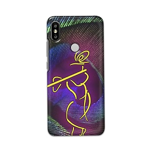 PRINTFIDAA Lord Krishna On Peacock Feather Hard