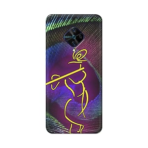 PRINTFIDAA Lord Krishna On Peacock Feather Hard