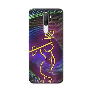 PRINTFIDAA Lord Krishna On Peacock Feather Hard