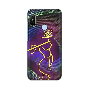 PRINTFIDAA Lord Krishna On Peacock Feather Hard