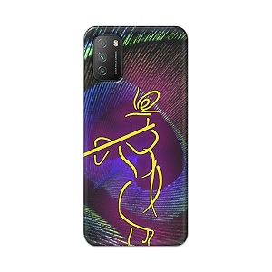 PRINTFIDAA Lord Krishna On Peacock Feather Hard