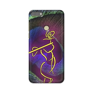 PRINTFIDAA Lord Krishna On Peacock Feather Hard