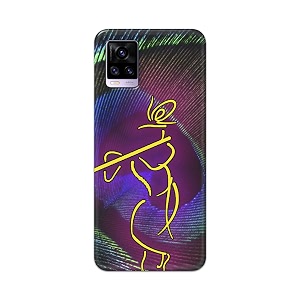 PRINTFIDAA Lord Krishna On Peacock Feather Hard