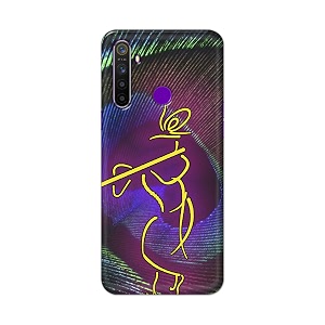 PRINTFIDAA Lord Krishna On Peacock Feather Hard
