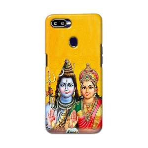 PRINTFIDAA Lord Shiva Parvati Yellow Background Printed