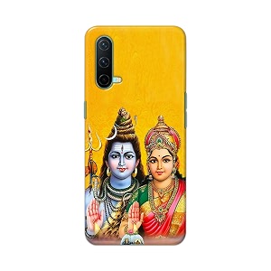 PRINTFIDAA Lord Shiva Parvati Yellow Background Printed
