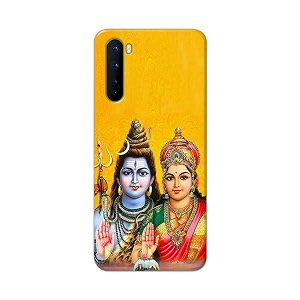 PRINTFIDAA Lord Shiva Parvati Yellow Background Printed