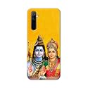 PRINTFIDAA Lord Shiva Parvati Yellow Background Printed