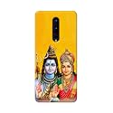 PRINTFIDAA Lord Shiva Parvati Yellow Background Printed