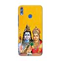PRINTFIDAA Lord Shiva Parvati Yellow Background Printed