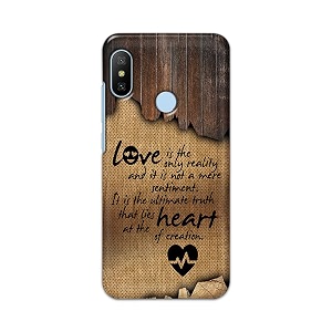 printfidaa love is the only reality and it is not mere sentiment printed designer hard case for mi a2 back cover -e rpm1010