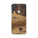 PRINTFIDAA Love is The Only Reality and It is Not Mere Sentiment Printed Designer Hard Case for Mi A2 Back Cover -(e) RPM1010