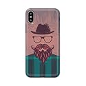 PRINTFIDAA Man Icon with Beard Shirt Hipster