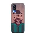 PRINTFIDAA Man Icon with Beard Shirt Hipster