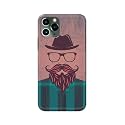 PRINTFIDAA Man Icon with Beard Shirt Hipster